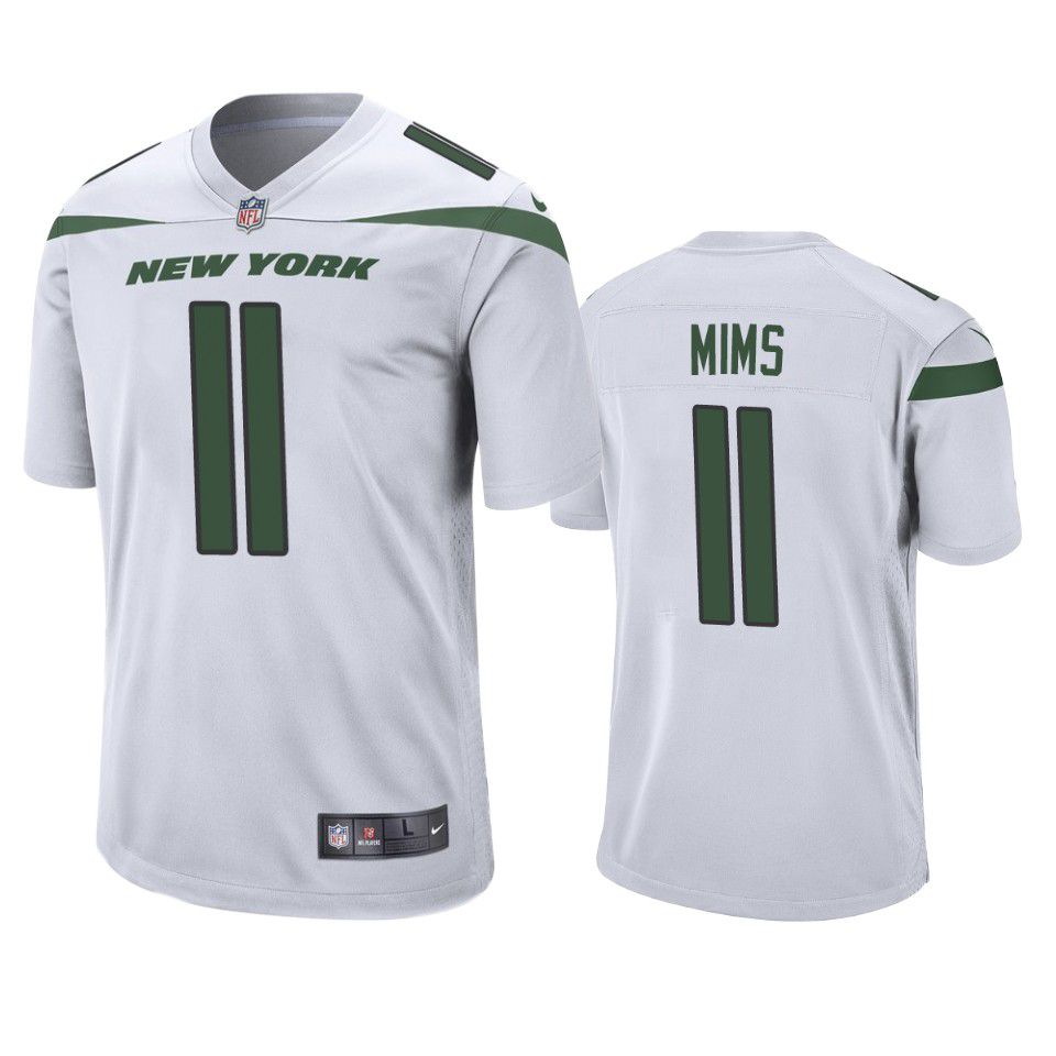 Men New York Jets #11 Denzel Mims Nike White Game NFL Jersey